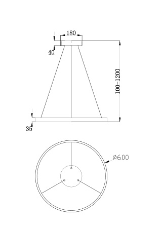 Подвесной светильник Maytoni Rim MOD058PL-L32BS4K - фото