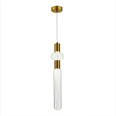 Светильник подвесной ST-Luce Латунь/Золотой, Прозрачный LED 2*3W 3000K SL6117.203.02