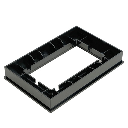 Рамка  2-местная (без перемычки), металл, STEKKER, MFR00-7012-05, серия Катрин, черный - фото