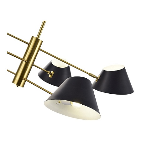 Светильник подвесной Латунь/Черный, Белый E14 6*60W SLE1253-343-06 - фото