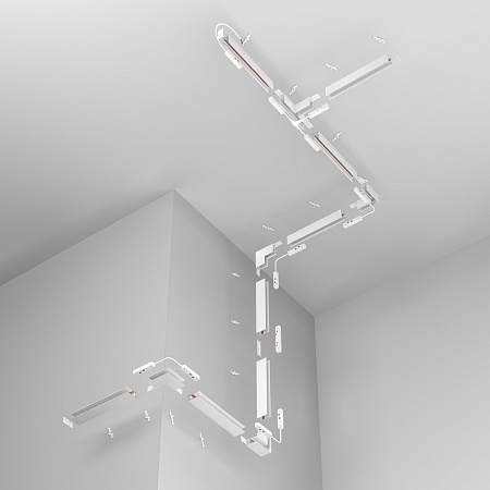 Заглушки к накладному шинопроводу Exility 2шт белый - фото