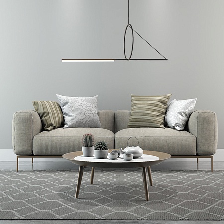 Подвесной Светильник Suspension Cercle Et Trait – Graphite Satine L120 Imperiumloft 144225-22 - фото