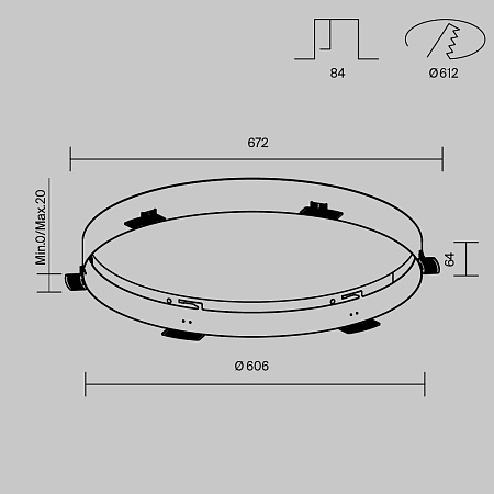 Аксессуар для встраиваемого светильника Technical Zon DLA032-TRS90-W - фото