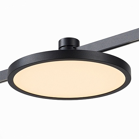 Магнитный трековый светильник FARM Черный LED 1*10W 3000K 500Lm Ra80 120 IP20 D168xH54 ST818.406.12 - фото