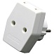 Разветвитель сетевой 3-местный компактный б/з STEKKER ADP10-16-20, 250В, 10A, IP20, белый - фото