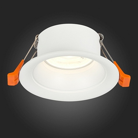 Св-к встр. Белый GU10 1*50W D89xH40 220V Без ламп ST200.508.01 - фото