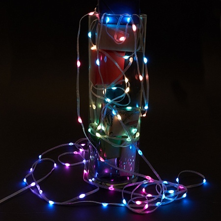 Гирлянда линейная Feron CL593 Smart, 10м USB  + Пульт ДУ RGB, прозрачный шнур - фото