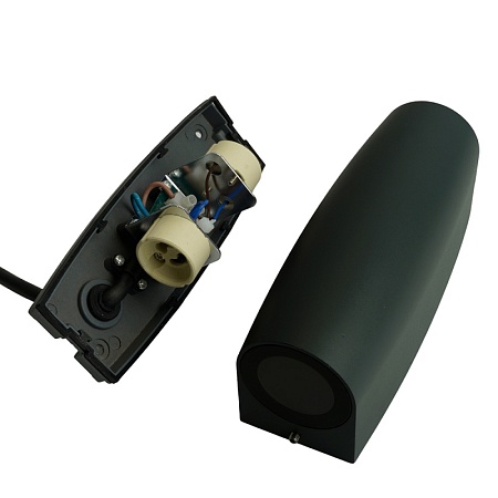 Светильник садово-парковый Feron DH025, на стену, 2*GU10 MR11 230V, черный - фото