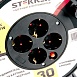 Удлинитель на катушке Stekker STD01-40-30 Standart 4-х местный с/з ПВСбм 3*1, оранжевый, 16А, IP40, 30м - фото