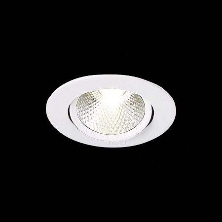Св-к встр. Белый LED 1*6W 3000K 480Lm Ra80 24° IP20 D86xH50 220-240V ST211.538.06.24 - фото