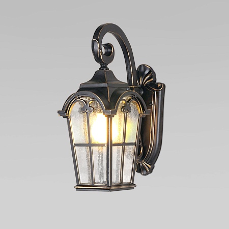 Уличный настенный светильник Mira D черное золото IP33 Mira D черное золото Elektrostandard - фото