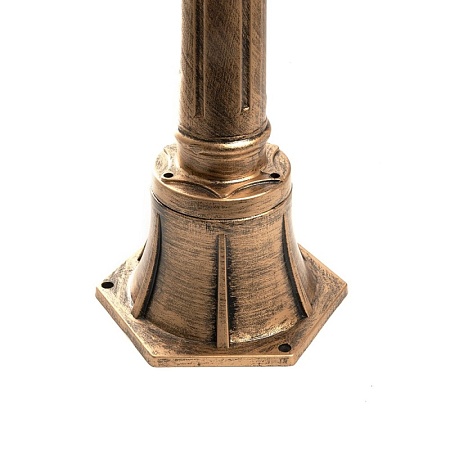 Светильник садово-парковый Feron PL4047  шестигранный, столб 60W 230V E27, черное золото - фото