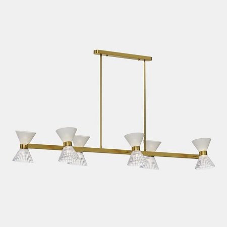 Светильник подвесной ST-Luce латунь/прозрачный, белый, латунь G9 LED 12*5W SL2004.313.12 - фото