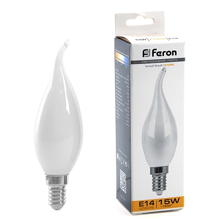 Лампа светодиодная Feron LB-718 Свеча на ветру E14 15 230V 2700K - фото