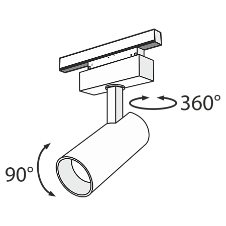 Трековый светильник Technical FOCUS LED TR019-2-15W3K-B - фото