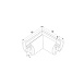 Mini Magnetic Коннектор угловой для накладного шинопровода Round черный 85215/00 Elektrostandard - фото
