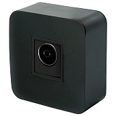 Розетка TV открытой установки, 1-местная, STEKKER, 75 Ом, 5-862МГц, серия София, черный, MST00-10-02