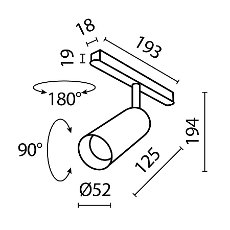 Трековый светильник Technical FOCUS LED TR032-2-12W3K-M-BBS - фото