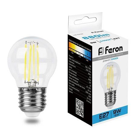 Лампа светодиодная Feron LB-509 Шарик E27 9W 230V 6400K - фото
