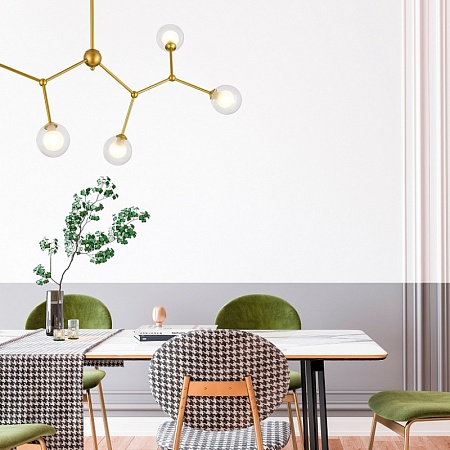 Светильник подвесной Золотистый/Прозрачный, Белый G9 LED 4*5W SLE1106-203-04 - фото