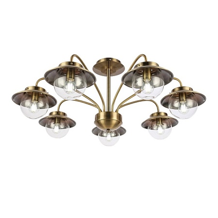 Светильник потолочный Античная бронза/Прозрачный E14 7*40W SLE110102-07 - фото