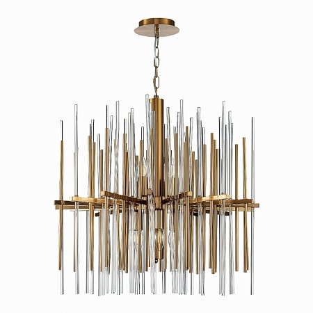Люстра подвесная ST-Luce Латунь/Прозрачный, Латунь E14 8*40W SL1628.303.08 - фото
