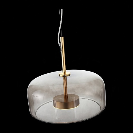 Светильник подвесной ST-Luce Золотистый/Дымчатый LED 1*9W 3000K SL1053.243.01 - фото