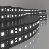 Светодиодная лента 120 Led 9,6 Вт IP20, 6500K холодный белый, 5 м 2835 24V 120Led 9,6W IP20 Black Elektrostandard