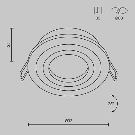 Встраиваемый светильник Technical Atom DL023-2-01W - фото