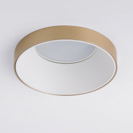 Встраиваемый точечный светильник 112 MR16 белый/золото Elektrostandard - фото