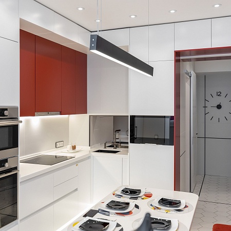 Линейный светодиодный подвесной односторонний светильник 103см 20Вт 4200К черный LSG-01-1-8*103-16-4200-MSh Elektrostandard Pro - фото