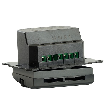 Терморегулятор механический для теплого пола (механизм), STEKKER GLS00-7117-05, 250В, 3500Вт, серия Катрин, черный - фото