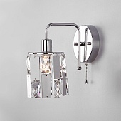Настенный светильник Eurosvet 10101/1 хром/прозрачный хрусталь Strotskis