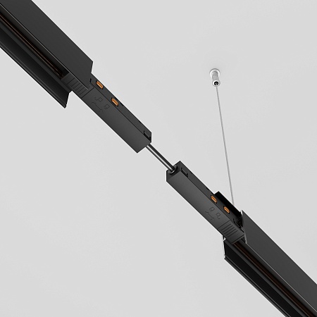 Коннектор питания прямой гибкий 5см Exility черный - фото