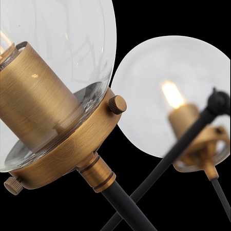 Люстра потолочная ST-Luce Черный, Золото/Прозрачный E27 8*40W (из 2-х коробок) SL234.402.08 - фото