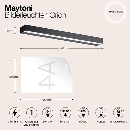 Подсветка Maytoni Orion MIR011WL-L9B4K - фото