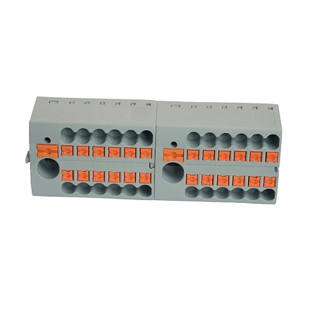 Зажим блочный (групп) для распред.тока нагрузки push-in на 12 точек, сеч 2,5 мм2, 690V,41А,1точка интегр. питание,  LD580 PTFIX 6-12/25 - фото