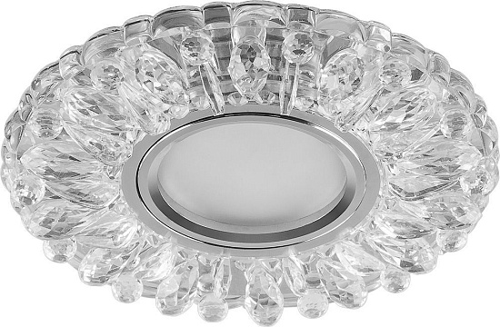 Светильник встраиваемый с белой LED подсветкой Feron CD914 потолочный MR16 G5.3 прозрачный - фото