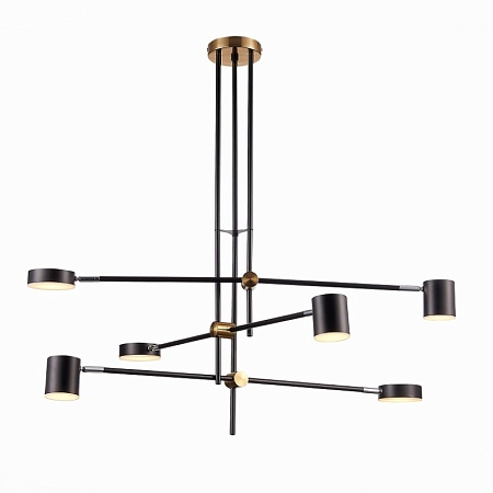 Светильник потолочный ST-Luce Черный, Латунь/Черный LED 6*5W 3000K SL1604.432.06 - фото