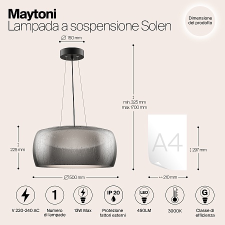 Подвесной светильник Maytoni Solen MOD073PL-L16B3K - фото