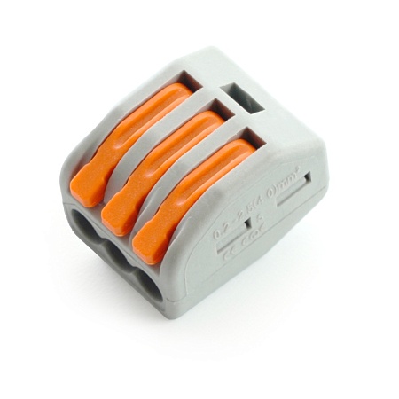 Клемма строительно-монтажная 3-проводная STEKKER, LD222-413 - фото