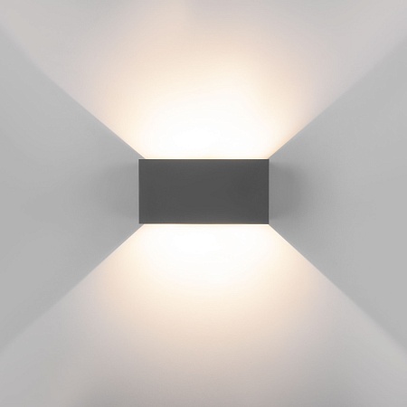 Уличный настенный светодиодный светильник WINNER DOUBLE LED IP54 35137/W серый Elektrostandard - фото