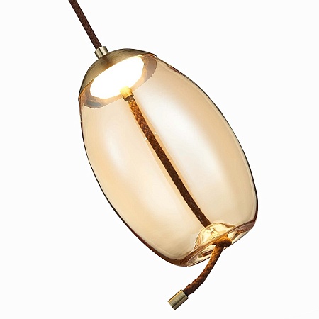 Люстра подвесная ST-Luce Бронза/Янтарный LED 1*10W 3000K SL6108.333.01 - фото