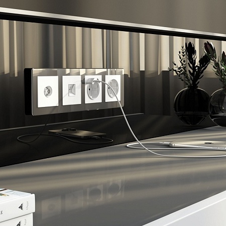 W1183041/ ТВ-розетка оконечная (белый акрил) W1183041 - фото