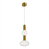 Светильник подвесной ST-Luce Латунь/Золотой, Прозрачный LED 2*3W 3000K SL6117.223.02