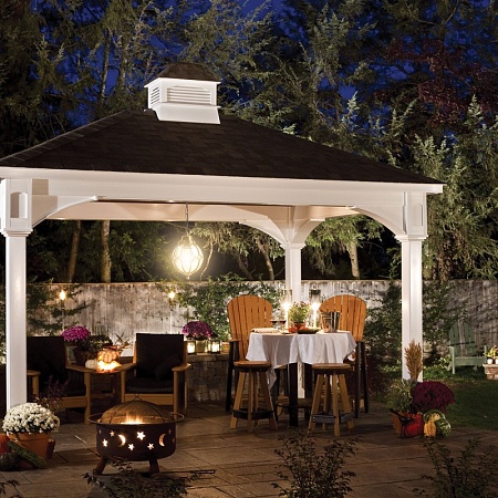 Светильник садово-парковый Feron PL3705  круглый на цепочке 60W 230V E27, черное золото - фото