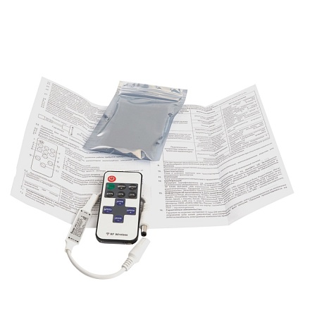 Контроллер для одноцветной светодиодной ленты мини с П/У белый, 12-24V, LD65 - фото