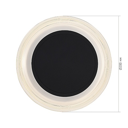 Светильник настенный ST-Luce черный/прозрачный LED 1*7W 3000K SL6239.401.03 - фото