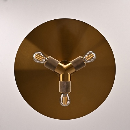 Люстра Rh Utilitaire Disk Triple Pendant Brass Imperiumloft 123646-22 - фото