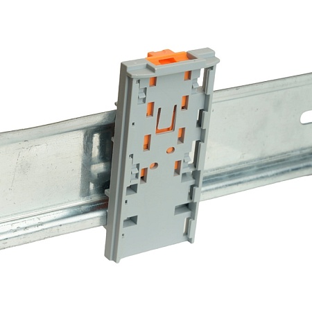 Монтажный держатель на DIN-рейку для зажимов блочных (вертикальная установка), серый  LD580-PTFIX-H1 - фото